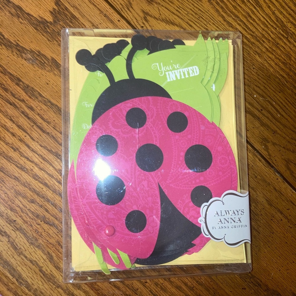 Invitations Lady Bugs 10 Ct  by Always Anna - NIP